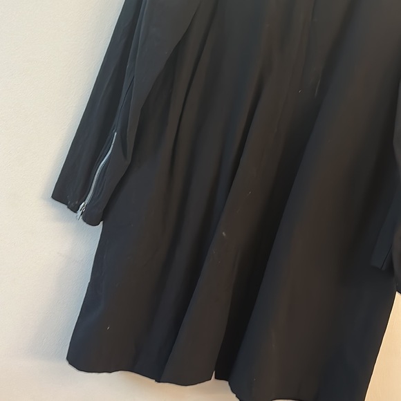 Eileen Fisher Black Moto Zippered Trench Jacket women’s Medium - Picture 7 of 9